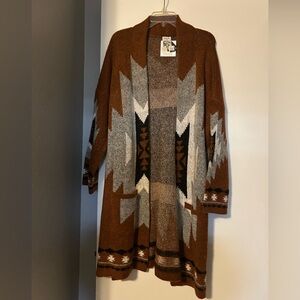 Brown and Gray Women's Cardigan